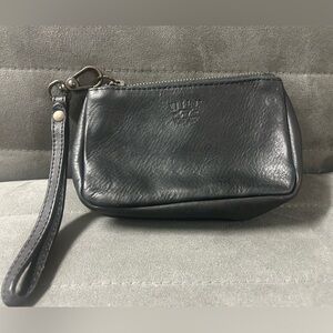 Will Leather Wristlet Pouch Black Small Travel Clutch Quality Craft Maker